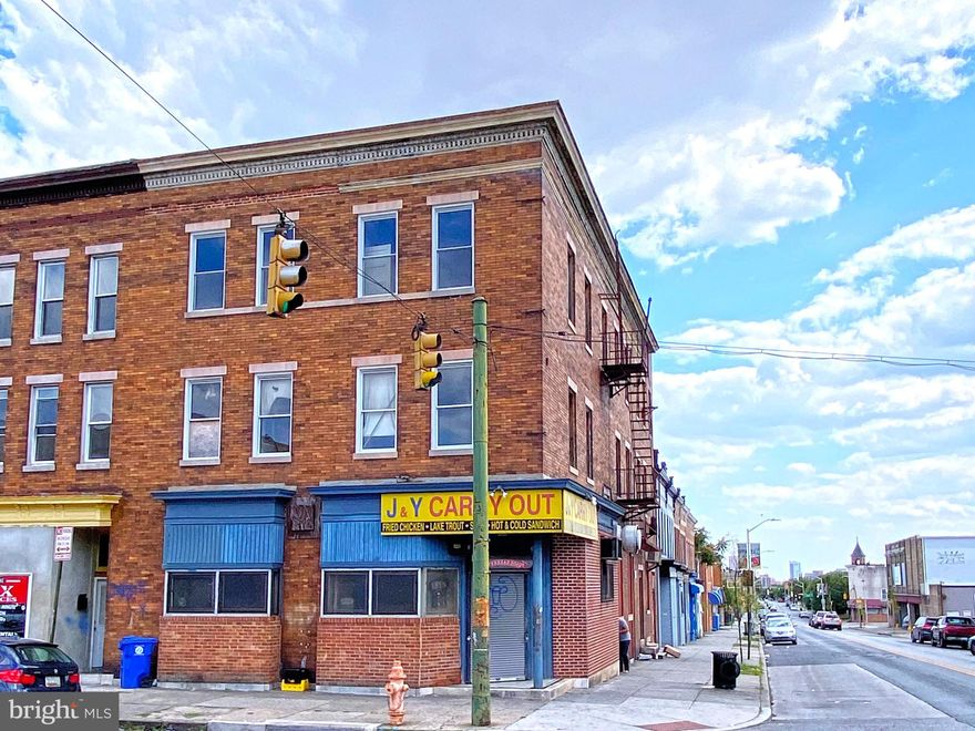 ONLINE AUCTION: Bidding begins 11/7 @ 10:00 AM. Bidding ends 11/9 @ 11:20 AM. List Price is Suggested Opening Bid. Deposit: $20,000. LARGE +/- 6,510 SF end of row property located in the Druid Heights area. JUST MINUTES to Coppin State University, the Maryland Zoo & the Penn North Metro Station. Easy access to major traffic arteries W North Ave (MD-40) & the Jones Fall Expressway (I-83). Property is believed to be set up as a commercial space on the main level, and 4 units on the upper levels.