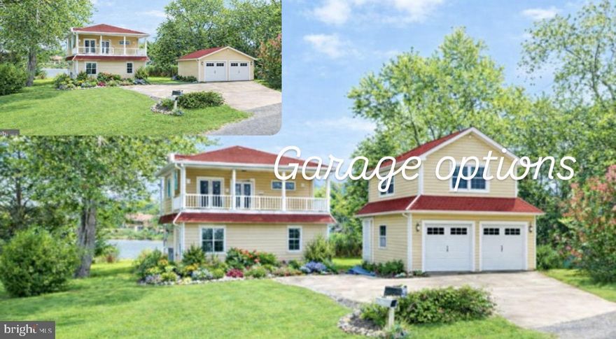 Please Note, There are numerous garage options available.  2 story option listed at 1.2 million.,  1 story garage option listed at 1,125,000.00.  Garage option is TO BE BUILT.  this construction will  start after settlement.     charming, nantucket style home offers unique privacy with the advantage of being in a wonderful water privilege community.  Rare 1.5 acre lot, this 5 bedroom, 3.5 baths offers upgrades galore, including true hardwood floors, stunning renovated kitchen and baths, new windows,siding, and doors.    There are views from almost every room.  The community boat ramp is directly across the street, for easy drop off of of your boat.