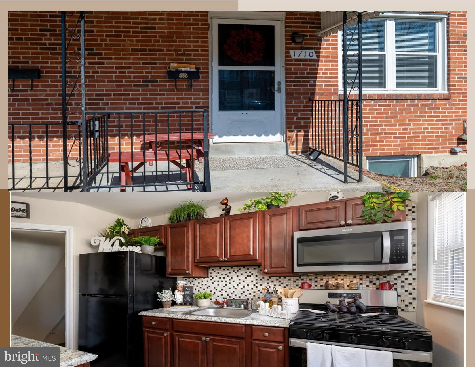 DONT MISS THIS PRICE REDUCTION! Welcome home to the charming middle-level townhouse offering 1,674 square feet on three levels, three bedrooms, one and a half bathrooms, and a finished basement that could serve as a possible fourth bedroom in the desirable Ridgeleigh neighborhood. A welcoming front porch leads into a bright, open main level, featuring a freshly painted living room with sunny windows and beautiful flooring that seamlessly flows into the formal dining room. The beautifully updated kitchen features ample cabinetry, a new gas range, classic white subway tile, and access to a flat backyard, as well as a possible private parking spot or space for a family gathering. Upstairs, three bedrooms provide comfortable retreats, including a primary bedroom. The finished lower level offers additional living space, featuring recessed lighting, a second half bathroom, a laundry room, and a vast storage area with multiple closets. The fenced backyard offers added privacy and a serene outdoor retreat. Move-in ready and waiting for new owners or future tenants. Good potential for investors with an annual income of up to $30,000.00 from rent.