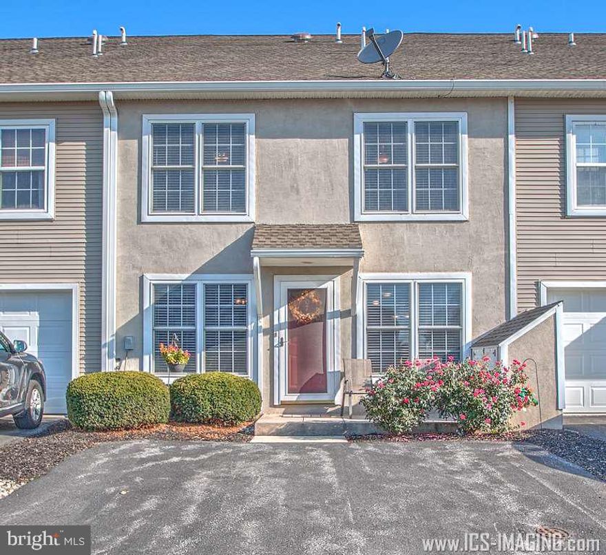 Pride Of Ownership in this Well Cared for and spacious 2 story townhouse in desired "The Courtyards of Carlisle". Updated with Newer Flooring and Paint.  Tons of space tucked away with an extra large master closet and attic access.  Energy Efficient Gas Heat!  Close to Downtown, Dickinson College and Industrial Pool!