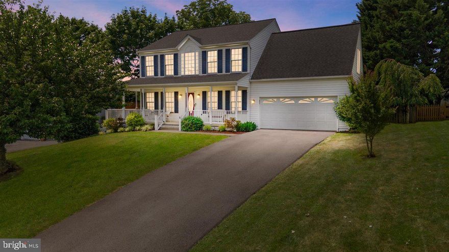 Welcome to this meticulously maintained 2,576 sq ft colonial home in highly sought after Myersville! As you approach, you are greeted by a welcoming front porch.  The main level offers a family room with propane fireplace perfect for those cold winter nights, a formal dining room, convenient half bathroom, potential home office, and kitchen which has been tastefully updated with newer granite countertops! Additionally, the main level offers a beautiful sunroom to take in the views of your fully fenced in backyard. The upper level offers a primary suite and en-suite bath with dual vanity and shower stall. 3 additional bedrooms and a shared full bathroom make up the rest of the upper level. The lower level offers additional living space, a possible 5th bedroom, and a full bathroom.  This home backs to Myersville Elementary School and is close in proximity to local parks like Doubs, Harp Field and Greenbriar State Park. New roof in 2018, hot water heater 2023, Trane furnace 2014, fireplace serviced and replaced thermocouple 2024, new kitchen flooring 2024. Welcome home!