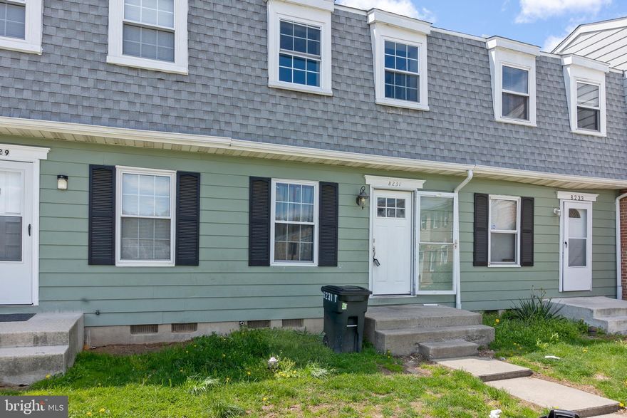 Welcome to 8231 Tomlinson Ct Townhome in Severn.  This unit has 4 bedrooms, 1.5 baths, a bright living room with luxury plank flooring, and a kitchen with stainless appliances and granite countertops. The upper level includes three bedrooms and a full bath, while the finished lower level offers another bedroom and a half bath. Move-in ready and in an excellent location.
