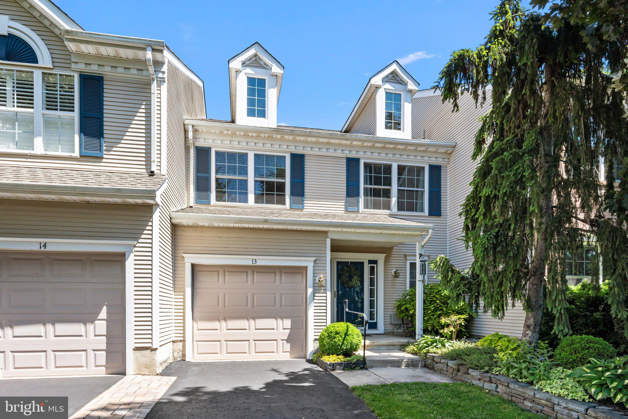 Located in the desirable Ravens View I section of Newtown Grant and the Council Rock School District. This well-maintained home offers modern upgrades. Enjoy a remodeled kitchen with granite countertops, stainless steel stove, built in microwave, refrigerator and a large island offering extra storage and entertaining space. The open-concept main floor features luxury vinyl plank flooring and leads to a private patio through a brand-new sliding glass door (April 2025). Upstairs, the large primary suite includes a walk-in closet and en suite bath. The second floor also offers convenient access to laundry. Additional perks: a flexible bonus room, energy-efficient Pella windows (2019), and access to top-notch community amenities including pool, clubhouse, playgrounds, tennis and pickleball courts. Join us at the open house Saturday June 7th from 11am-1pm