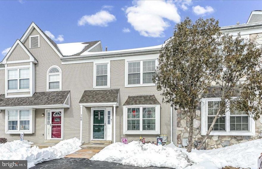 Lovely  3 bedrooms, 2 and 1/2 bathrooms Townhouse, pride of ownership and meticulously cared for  by its original owners. First floor Living Room and  Dining Room,  Powder Room, and eat - in kitchen, with  delightful coffee nook, and sliding doors that open to the recently renovated deck. Perfect layout, whether you enjoy casual gatherings, or just a serene cup of coffee "al fresco".  Second floor Primary Bedroom with elegant double doors, plenty of closet space and the convenience of an en-suite. Two additional spacious bedrooms and a hallway full bathroom complete this level.  Fully finished basement, currently used as a multi purpose room, with an office nook, an entertainment TV center, pool table and dry bar, and additional  access to the back area through sliding doors, all of it waiting for your personal touch! Great location with easy access to I-95, Route 322 and Route 1.