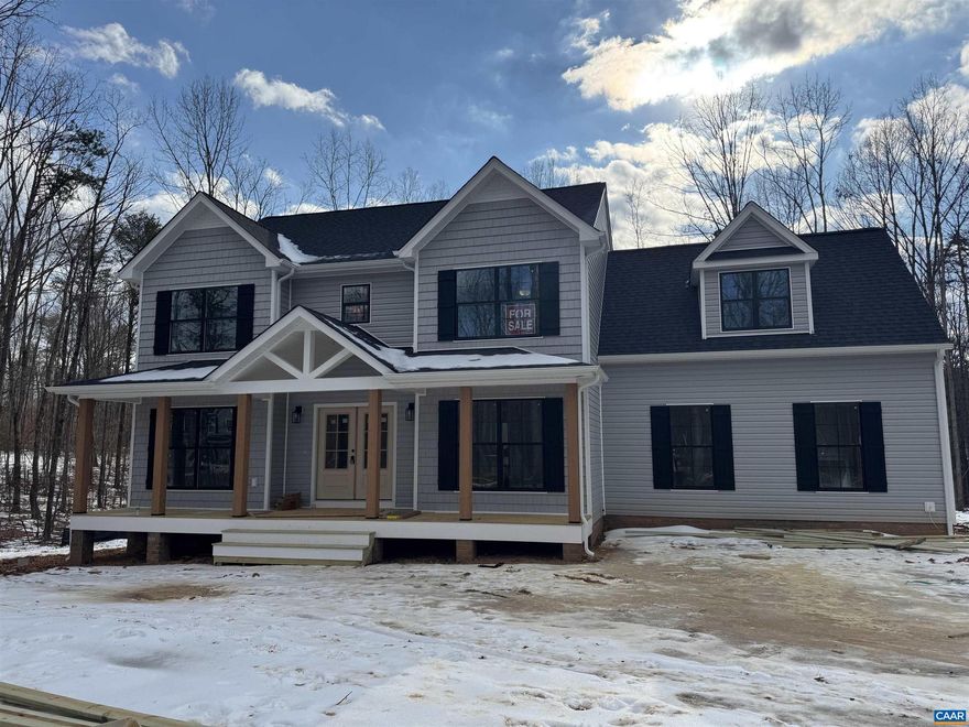 IMMEDIATE OCCUPANCY (01/30) The NEW JOANNA model on a premium lot in Mountain Sunset. Upgrades are found both inside and out! Exterior upgrades include the full front porch, stained columns, iron railings, stained French front door with 3/4 glass, hanging pendant, wall lanterns and LED lights, black windows, craftsman style shutters, shake siding in reverse A's, black gutters, lamp post and side load garage with opener. Interior upgrades include great room with extra windows and lighting, home office, Dining room with trim package, laminate flooring, new Gourmet kitchen layout with 42? Tier 2 Ellis cabinets, 2x6 island with overhang and pendant lights, quartz countertops, under cabinet lighting, stainless steel farmhouse sink and Whirlpool appliances. 10x14 deck. Oak stairs, iron railings, Primary bedroom with the new vertical trim package, two walk in closets, bathroom with 5' tile shower, transom window, tile floors, double bowl vanity, ceiling fans in all bedrooms, Bonus room with dormer and extra window, 2 zone HVAC, Rockport interior doors, pull down attic stairs with storage, black hardware package, window grid pattern. FEBRUARY COMCH COMPLETION. Ask about $12,500 in Seller Paid Closing Costs.,Quartz Counter,Wood Cabinets