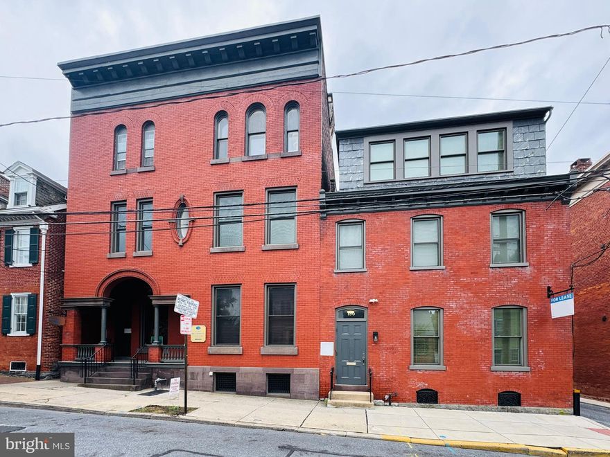 Versatile ±2,135 SF office space in Lancaster City with 5 free on-site parking spaces, plus additional parking available for $70/month and easy street and garage parking for clients/visitors. This two-story suite offers a flexible mix of private and open work areas. The first floor features three private offices, a conference room, open workspaces, a kitchen, and two restrooms, while the second floor adds two additional private offices, a creative nook, and a private restroom. Both levels are filled with abundant natural light and benefit from high-visibility signage. Located in Lancaster’s Central Business District, the building is within walking distance to all of the city’s best amenities. Modified Gross rent of $3,580/month includes the 5 parking spaces, real estate taxes, insurance, gas heat, snow removal, and grounds maintenance. Tenant only pays electric!