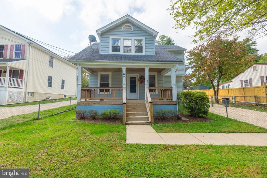 Cute bungalow with breezy front porch and recent renovations.   This three bedroom (all upper level) two full bath home is located on a flat, fenced open lot with a large pavilion for entertaining.    A good sized family room addition with a wood burning stove flanks the rear of the home.  Freshly painted, new carpeting and main level laundry room complete this charming home.  Roof and HVAC both less than 10 years old.     Off street parking for work vans (no HOA) and additional vehicles is a plus.    Close to shopping and commuting routes.
