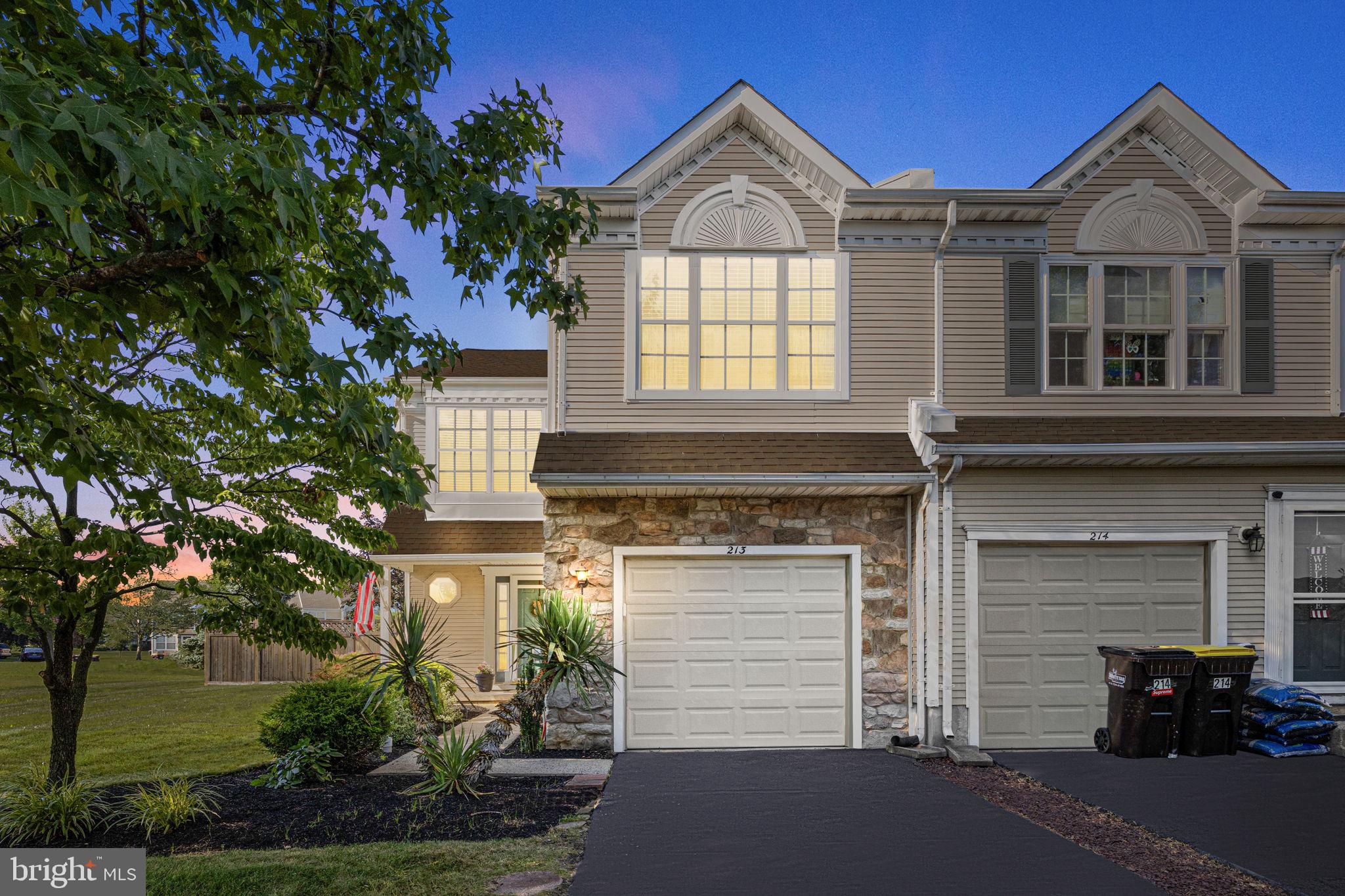 Welcome home to this stunning end-unit townhome featuring 2 spacious bedrooms, 2.5 baths, and a host of quality upgrades throughout. Nestled next to serene open space, this home offers both privacy and picturesque views—perfect for relaxing or entertaining. Step inside the main level with wood flooring, recessed lighting, and a spacious kitchen. The dining and living areas flow seamlessly and open to a private, fully fenced backyard—one of the largest in the community—ideal for pets, gardening, or summer gatherings. Upstairs, find two generously sized bedrooms, 2 full bathrooms, ample closet space, plenty of natural light, and a fantastic loft overlooking the main living space. The primary suite includes a walk-in closet and an updated bath with dual vanities and a spacious walk-in shower. Other highlights include an upgraded powder room on the main floor, convenient main-floor laundry, updated fixtures, and a 1 car garage with driveway space + street parking. Located in a peaceful, well-maintained community with easy access to shopping, parks, and major roadways. Don’t miss the rare opportunity to own a turnkey townhome with premium outdoor space and modern finishes! (3 photos virtually staged)