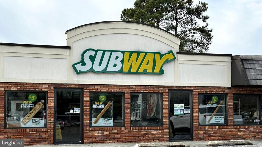 This business currently known as Subway 62461 is being sold and includes all the equipment, including the walk-in freezer and walk-in refrigerator, sinks, ovens, proofer, hot well, cold serving unit for veggies and another one for meat; cold drink dispenser; refrigerated beverage container; Everything was newly purchased in 2015 and is according to code.  Subway 62461 is a franchise and can be purchased from Subway.  The building is leased.  Dream come true owning a business you can own and enjoy the many lovely customers that live around the area as well as the ones that return year after year for the crabbing, fishing, boating, and just the relaxing ambiance of the water.  Contact agent for more information.  Income/expenditure records will be provided once a "contract" is obtained.  Buy now and enjoy the lovely customers that frequent this Subway -- business starts picking up now until end of October.  Make your offer today!