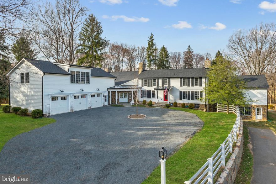 Stunning transformation of c.1790 farmhouse by Federal Home.  All new additions seamlessly added, over 10,000 sf on 3.3 acres backing to neighboring pond.  History mixed with 21st century comforts, First floor master suite, All Viking kitchen, soaring ceilings, reclaimed hardwood floors, 6 frplc, screened porch, surround sound and so much more!