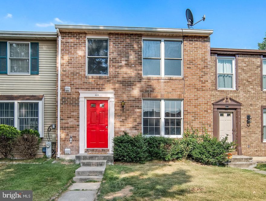 Lovely townhome in Glen Burnie with 3 bedrooms (possible 4th bedroom in walkout level basement) and 2 and a half bathrooms. 3 levels of finished living space. Includes a deck off the dining room, new dishwasher, new refrigerator, new flooring, and freshly painted throughout! Lower level is a walkout to the fenced in rear yard.  Fireplace in lower level. Close to routes 100, 97, 3 and 2. Nearby shopping, grocery and restaurants makes this an ideal, convenient location.