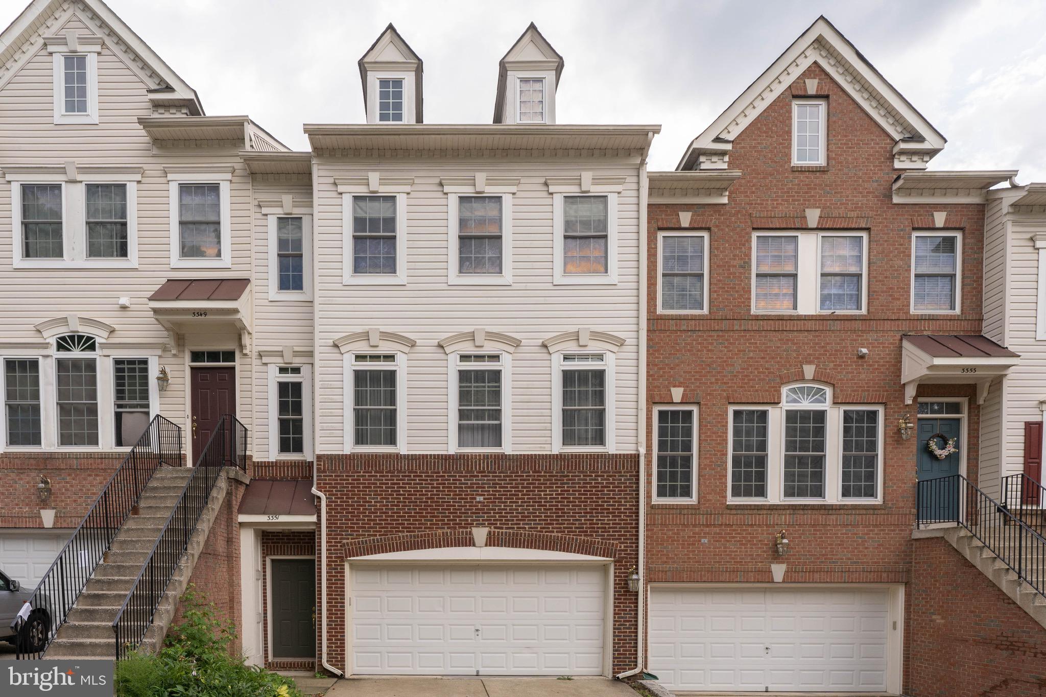 Available early August, 4 level townhouse with private covered entry and two car garage. Owners have just completed a kitchen remodel with all new SS appliances. Hardwood floors throughout the main level that features separate dining and living rooms and an eat in kitchen. Lots of light through out the main level. Basement features a full BR with stand up shower and a family room with a walkout slider to back patio. Third level has 3 BR and 2 BA. Master BR has vaulted ceilings, two walk-in closets and spacious master BR with soaking tub, standup shower and dual vanities.