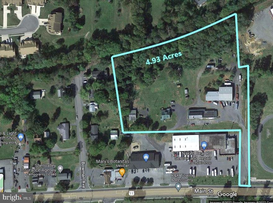 Woodstock corridor of growth, just south of Downtown, next to Massanutten Military Academy. The property in front of this 5 acre parcel was previously approved SUP for a mixed use project, containing 48 apartments over commercial, paving the way for additional development at this site. SUP has expired July 2023, needs renewed! Add to this central location the much touted "Rails to Trails" project that runs along the western border of this property if and when it is finally approved. The 5 acres is improved by two houses, one apartment building and metal commercial building leased to a body shop and towing company. The property is fully leased contributing a current income of over $106,000. Terrific income, while you rezone this property with a TND Overlay plan and phase in your Multi-Family redevelopment project at this site. Asking price is $1,550,000 at a 6.8% Cap Rate. Below market rents and the Multi-Family development potential at this site makes this a project you will want to take a closer look at. Imagine the possibilities!