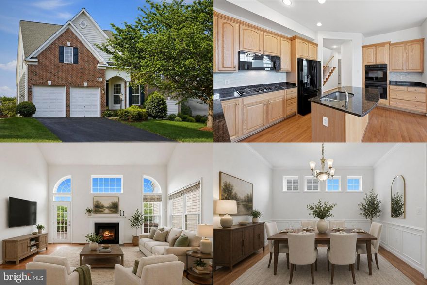 Located in the highly sought-after Lorton Valley community with award-winning schools, this exceptional home sits on a quiet cul-de-sac and offers one of the largest usable lots and one of the largest models in the neighborhood. Inside, a stunning two-story foyer sets the tone for the elegance throughout. The main-level primary suite offers abundant natural light, a spacious layout, a large walk-in closet, and a spa-inspired ensuite bath. The kitchen is designed for everyday living and entertaining, with generous counter and cabinet space, a double oven, table space, and a large center island perfect for casual meals. It opens to the grand two-story family room, featuring soaring windows, a cozy fireplace, and access to the expansive rear deck. The main level also includes a formal dining room, a versatile living room or office, a spacious laundry room, and a half bath. Upstairs, there is a second primary suite, two additional large bedrooms, and a spacious loft overlooking the family room. The finished lower level offers a large recreation room with sound-dampening wall treatments and pre-wired speakers, plus room for a pool table, a 5th NTC bedroom ideal for guests, a home gym, or hobby room, a full bath, and ample storage. Outdoor living shines with two deck levels, a walkout lower level, and a large fenced backyard with direct access to a walking trail. Lorton Valley residents enjoy an outdoor pool, community center with gym and event space, basketball and sports courts, and multiple tot lots. Conveniently located minutes from I-95, the VRE, Lorton Marketplace, Laurel Hill Golf Club, and the Workhouse Arts Center, this home offers comfort, convenience, and community in one exceptional setting. **Photos have been virtually staged**