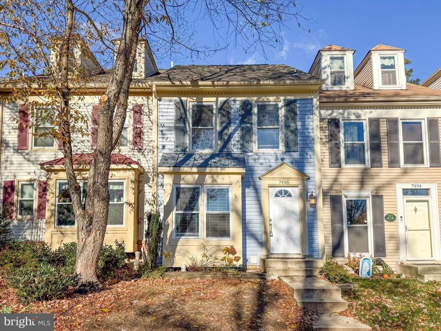 Bright, light-filled townhome available for immediate occupancy. Main level features tons of natural light and hardwood floors. Open layout from living room to dining room. Updated kitchen includes stainless steel appliances and gas stove, with breakfast area and slider to elevated deck. Upstairs you will find the large primary bedroom with private ensuite bath. Second spacious bedroom and full bath complete upper level. The lower level rec room offers plenty of space for movie nights or exercise equipment. Full bath and bonus room with closet can function as guest space, home office, or storage. Located moments to VRE and bus routes, plus major commuter roads.