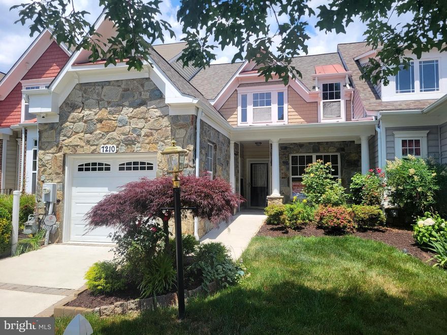 Victoria Falls 55 + luxurious community for comfortable living.   Many community amenities, including huge club house, gym,  indoor and outdoor pools, walking trails, community pond,  and beautiful waterfalls.  Extremely convenient to I 95 and  Baltimore Washington Parkway ( 295), Laurel,Washington and Baltimore. Open floor plan with cathedral ceiling in living room /dining room, private covered  front porch and a rear patio.  Updated flooring throughout.  Open kitchen with ceramic tile floor. This home may work better as 1 bedroom with a front  office or den.   The attached 1 car garage and bedrooms  have  ELFA shelving to help stay neat and organized!  Beautiful community! The price  has been reduced by 15,000.