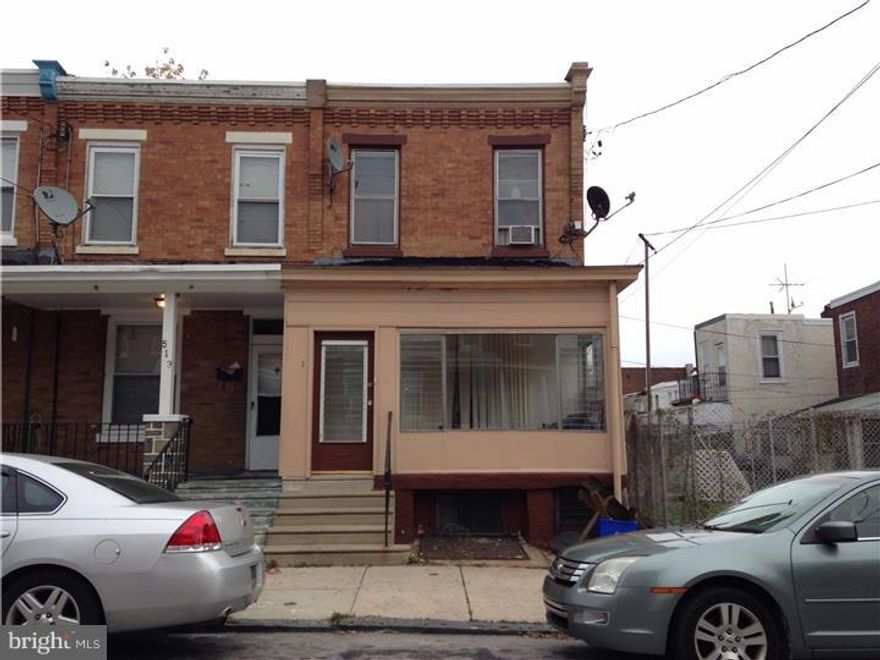Clean, freshly painted 3 bedroom house with enclosed front porch, back porch and back yard. Clean dry basement with washer/dryer and additional bath with shower. End row on quiet street. First, Last, and Security to move in.