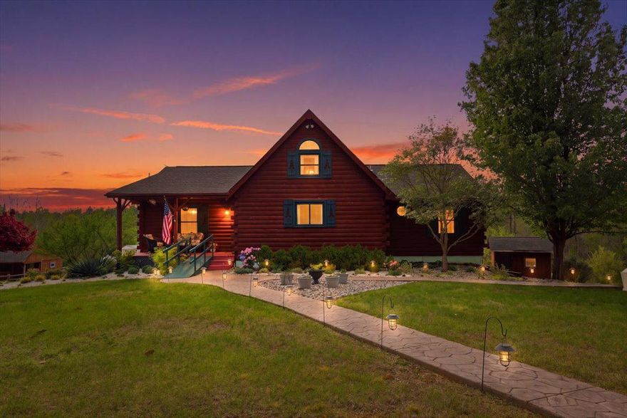 Welcome to this meticulously maintained private homestead retreat with space to grow, relax, and thrive —minutes to everything, yet a world away. Experience the perfect blend of refined country living and everyday convenience in this beautifully upgraded 5-acre property. Ideally situated with easy access to major highways, this home offers a seamless commute to the DC metro area, while being just 20 minutes to Warrenton and Culpeper Amtrak.
You cannot miss the strong craftmanship and pride of ownership in this log home. It offers a welcoming front porch, a grand living room with custom painted stained-glass windows with access to expansive rear deck which overlooks beautiful views of your pastures and trees. Updated kitchen with stainless steel appliances, new faucet and dishwasher. The spiral staircase leads to the cozy loft which can be used as a guest room, craft area or office, the possibilities are endless! Additional space is available in the full finished walkout basement with recreation room, kitchenette, laundry and utility room with half bath.
Designed for both comfort and functionality, this property features a scenic stocked fishpond, fenced pasture, mature trees, barn, and storage shed—ideal for hobby farming, animals, or simply enjoying your own private retreat. Established raised garden beds and flower beds complete the homestead lifestyle.
Inside and out, enjoy $50K+ in upgrades, including a Culligan water system with UV purifier, Andersen windows, radon system, new hot water tank, generator with emergency generator setup, John Deer Tractor, Starlink internet, upgraded lighting, and enhanced garage functionality.
Surrounded by Virginia’s renowned wineries, breweries, and horse country, and within close reach of Shenandoah National Park, this move-in-ready property offers a rare opportunity to own a modern farmette with timeless charm.