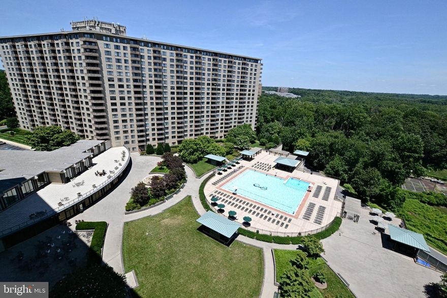 South Tower 1-Bedroom with Private Balcony & Pool Views – Unit 1717s
<br><br>
This bright South Tower residence offers 630 square feet with one of the best views at the Promenade. From the private balcony, enjoy a full view of the resort-style pool and treetops beyond.
<br><br>
The living and dining area opens to the balcony, creating a comfortable layout with excellent light. 
<br><br>
The bedroom features a large window overlooking the pool, a walk-in closet, and ample natural light.
<br><br>
The monthly co-op fee includes all utilities (electricity, gas, water, sewer), real estate taxes, cable TV, air conditioning, heat, insurance, parking, and full use of all building amenities.
<br><br>
Residents enjoy indoor and outdoor pools, seven tennis courts, pickleball, a fitness center with indoor pool, sauna, locker rooms, and hot tub. The property also provides 24-hour security, concierge service, and an arcade level with Chef Tony’s Restaurant, a convenience store, dry cleaner, and beauty salon.
<br><br>
A solid value for buyers looking to renovate and capture a premier pool view in one of Bethesda’s most established full-service communities.