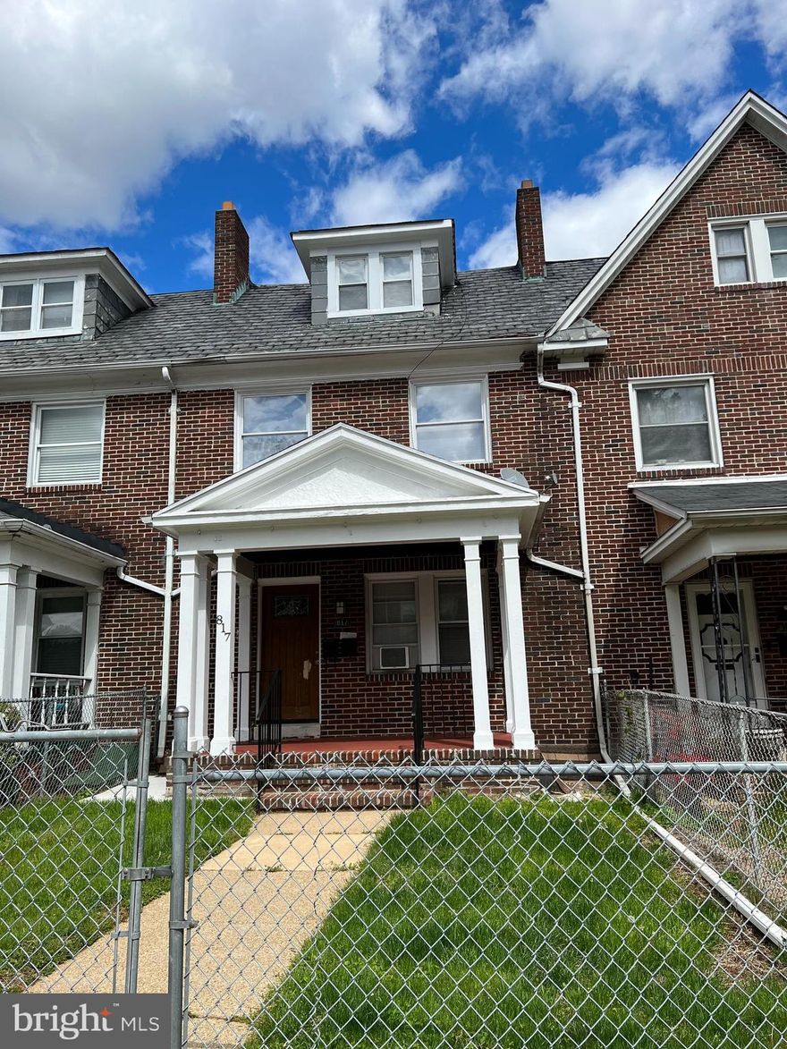 Great opportunity to own a well-maintained home in one of the most convenient locations in Baltimore.  Close to everything Downtown, I-695, I-70 and more.  This porch front townhouse features 3 bds, 2 baths, finished lower level with bar, off street parking in rear with rear parking pad, fireplace, ceiling fans, hardwood floors and more.  Currently being used as two (2) apartments but can easily be converted back to single family residence. There is an attached garage that is being used as a large storage unit.