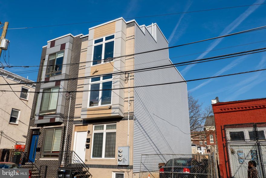 Attention investors and house hackers: this layout is designed for flexible living and roommate potential. 1239 N 19th St, #1 is a 3 bed, 3 bath bi-level condo in Francisville built in 2019. The lower level features two private bedroom suites, each with its own full bathroom, making it well suited for roommate setups or shared living arrangements. The main level offers an open living space with a kitchen featuring granite countertops, stainless steel appliances, slow-close cabinetry, and direct access to a private fenced patio. In-unit washer and dryer. Approximately two years remaining on a full tax abatement helps keep carrying costs lower in the near term. Located just off the Ridge Ave corridor with easy access to the Broad Street Line (Broad-Girard stop), the Art Museum, and Center City. This home also includes a 1% interest rate reduction for the first year for qualified buyers, helping keep monthly payments lower upfront. Tenants vacating April 30, clean delivery and immediate occupancy.