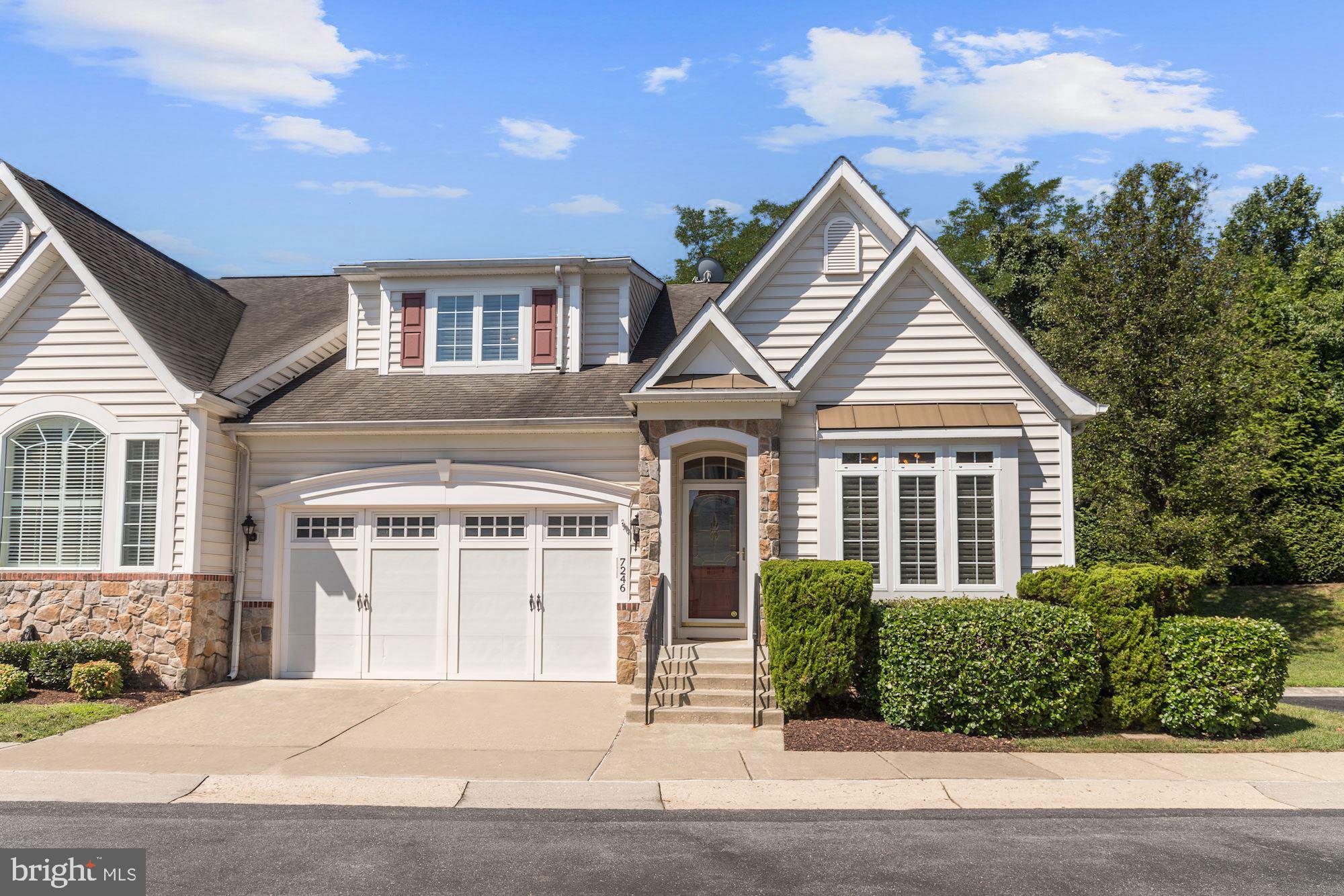 Prepare to fall in love with this exceptional end-unit townhome in the sought-after Fairway Overlook, a premier active adult neighborhood that backs to The Timbers at Troy golf course. Offering three bedrooms, sun-drenched windows, designer lighting, a modern neutral color palette, hardwood floors, ornate millwork, custom plantation shutters and exquisite details throughout. Retreat to the main level primary bedroom suite highlighted by a tray ceiling, glass door to the deck, walk-in closet, second closet and a luxurious private bathroom with a glass-enclosed tile shower. Enjoy cooking your favorite meals in the gourmet kitchen that is fully equipped with granite countertops, tile backsplash, stainless steel appliances, 42” cabinets with lighting, pantry and an adjacent breakfast room for casual meals. The formal dining room is adorned with a gorgeous new chandelier, light-filled bay window, tray ceiling and chair railing. Kick your feet up and relax in the great room that showcases a soaring two-story vaulted ceiling with a stone gas fireplace, accent wood paneled wall, granite wet bar and doors to the screened porch. Ascend upstairs where a spacious loft, two additional bedrooms and a second full bathroom await. The fully-finished lower level includes a massive recreation room with a large wet bar that makes entertaining a delight. Two storage rooms, laundry room and a third full bathroom complete the lower level. Sellers are providing a home warranty.