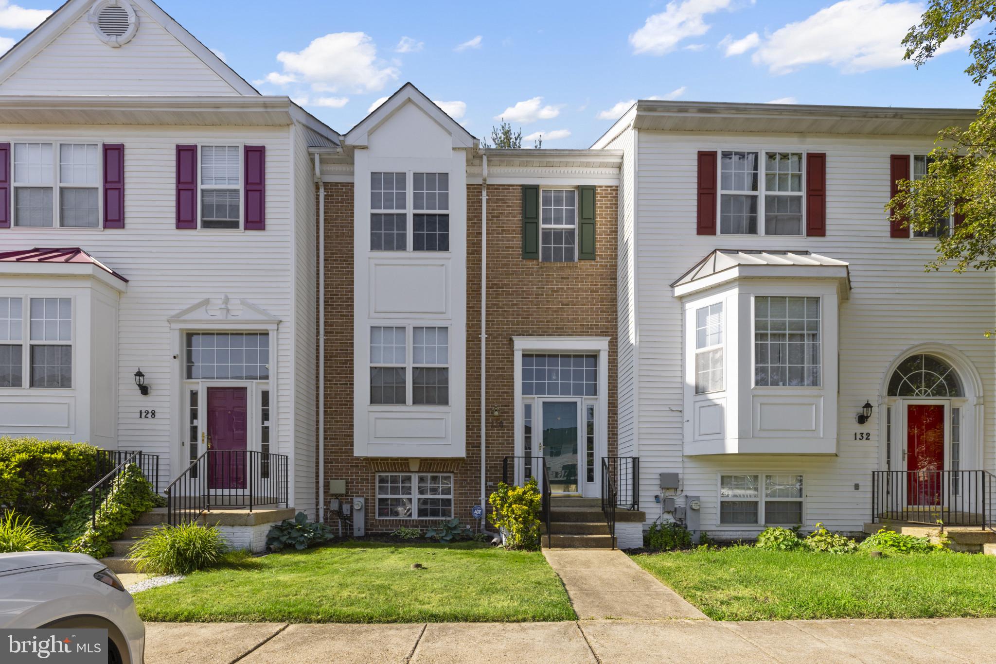 Where to begin! Wonderful 4 bedroom and 3.5 bathroom townhome in Odenton. This move-in ready home has a bright kitchen featuring a bench seat at the large sunny window complete with granite countertops, stainless steel appliances and plenty of cabinet space. The main living and dining room is expansive with gleaming hardwood floors, gas fireplace in the living room, two sets of double French glass doors leading to a large deck. There is a powder room also on this level. The second floor has 3 spacious bedrooms and 2 full bathrooms. You will find plenty of closet space and built-in window seats. The primary bedroom has a vaulted ceiling and an en suite bathroom complete with a garden tub and double sinks. The lower level has a 4th bedroom and full bathroom. Also a large family room with a pellet stove, dry bar with mini fridge. This home has two assigned parking spaces directly in front of the home. This home sparkles when it shows. Do not miss this opportunity!