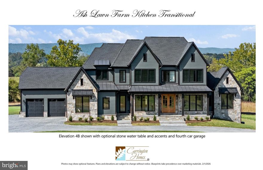 Three 10-12 Acre Homesites near historic Middleburg! Price includes our First Floor Living  Floorplan the Ashlawn.. Also offering the Magnolia Way and Bellewood Farm .  See Sales Manager for the many design features available, including the popular Multi-Generational Plan.  

Visit our Bellewood Farm and Magnolia Way Decorated Model Homes at Banbury Cross in Middleburg.  Open Weekends 11am - 5pm or by Appointment.  From Leesburg: Take Rte. 15 S to Rte. 50 W.  Turn right on Sam Fred Road just before the Village of Middleburg.  Banbury Cross is on the right.  23158 Secretariat Park Lane. 

Features, square footage, beds & baths are per base floor plans. 10-Acre lots near historic Middleburg!