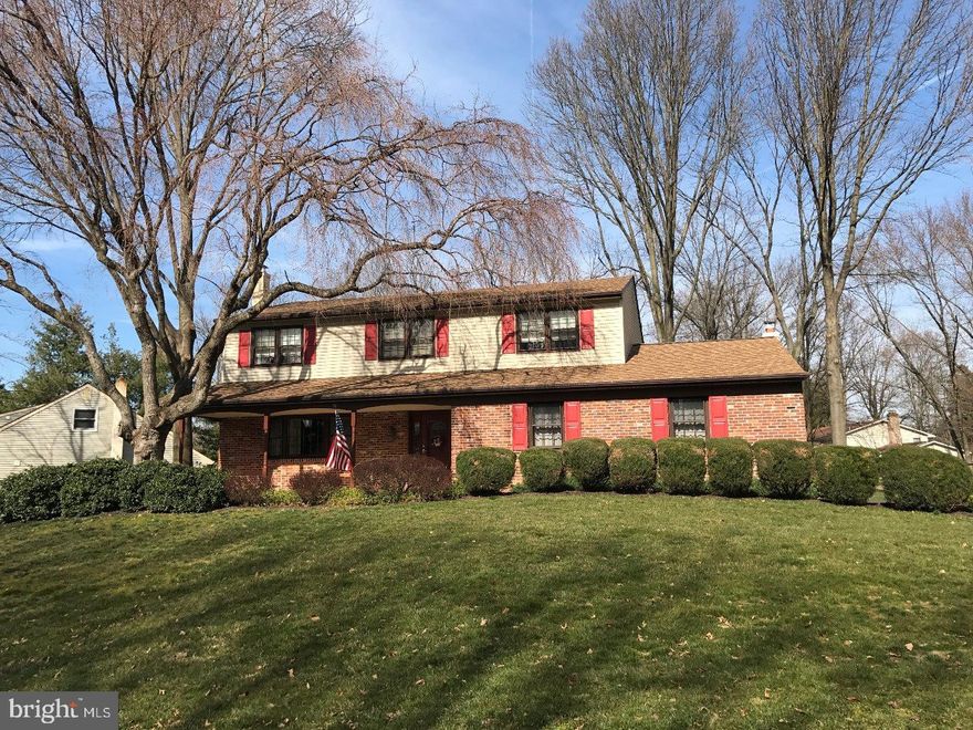 This lovely 4 bedroom colonial in the desirable Sandy Run community has been meticulously maintained and freshly painted in neutral tones so that you can move in and immediately enjoy your new home. An inviting front porch with a swing and a beautiful leaded glass front door welcomes you. A large living room adjoins a formal dining room - perfect for entertaining. The remodeled kitchen has custom crafted, light cherry cabinets, a double oven, a pantry and a spacious breakfast area that overlooks the delightful family room with a brick fireplace and custom built-ins. A 3 season sunroom located off of the family room provides a perfect area to entertain or just relax and enjoy the view. A convenient powder room and laundry room complete the first level. The exceptionally large main bedroom on the second level has a dressing area, an abundance of closet space, and a private bath. Three additional spacious bedrooms and a hall bath are also located on the second level. An expanded driveway leads to a side entrance garage with interior access. The large, level back yard provides a pleasant view and welcomes all kinds of outdoor activity. The excellent location is just minutes from Yardley borough, the Lower Makefield library, swimming pools and great shopping areas, and it is easily commutable to Princeton, Philadelphia and New York City.  NOTE:  There are hardwood floors under all wall to wall carpeting except in the family room and sun room.   Watch for more pictures soon!
