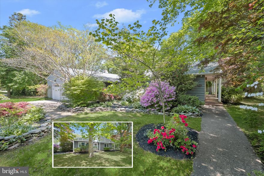 Charming and well-appointed, this corner lot rancher in the Pleasant Plains community offers the ease of one-level living just down the street from Whitehall Creek. Inside, hardwood floors run throughout, complemented by a cozy fireplace and a beautifully renovated kitchen that anchors the home with both style and function.
A welcoming approach begins with blooming azaleas and mature Japanese maples, while walkways lead to covered front and side porches that extend the living space outdoors. Step inside to find a thoughtful layout designed for everyday comfort and entertaining with walls that are prepped and ready for paint. The open concept kitchen and living room create a natural gathering space, enhanced by a built-in unit with shelving and storage. Just off the kitchen, the dining room offers flexibility with glass-paneled pocket doors that can be opened for flow or closed for a more intimate setting. A brick-accented fireplace flanked by built-ins adds warmth and character, making it ideal for hosting.
The renovated kitchen is both striking and practical. High-end stainless steel appliances include double wall ovens and a six burner cooktop. A mix of granite counters, butcher block prep areas, and a marble slab brings texture and versatility. The island features furniture-style finishes, while display cabinetry and a casual dining area complete the space.
The bedroom layout is comfortable and well spaced. The primary bedroom includes an attached half bath. A second bedroom sits near the full hall bath, while a third bedroom is positioned on the opposite side of the home, offering added privacy for guests or flexible use.
Additional highlights include an oversized one car garage with a utility room and laundry area. The outdoor setting is equally appealing, with a spacious lot that includes a playhouse or storage shed and a screened patio that easily becomes a seasonal favorite, perfect for relaxed summer gatherings.
This home enjoys a quiet, wooded setting with close proximity to the Chesapeake Bay and nearby waterways. Residents benefit from easy access to marinas, parks, local shops, dining, and Route 50 for convenient travel to downtown Annapolis and beyond. Combining natural surroundings with everyday convenience, this property offers a balanced and inviting place to call home. Please note: some photos have utilized virtual staging.