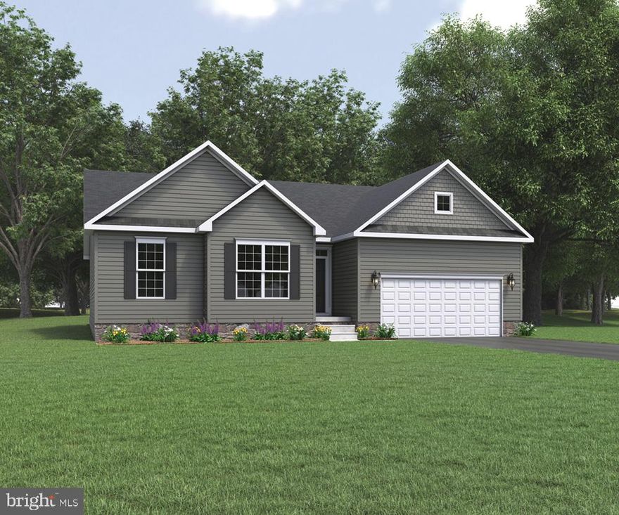 9ft Ceilings on 1st Floor – Upgraded Siding Style & Color – Stone Front Along Bedroom #3 with Gable – Metal Pent Roof At Garage and Bedrooms #2  – Painted Kitchen Cabinetry – Granite Kitchen Countertops – Stainless Steel Appliances – Kitchen Island – LVP  Flooring Foyer, Hall to Bedrooms, Great Room, Dining Room & Kitchen/Pantry & Laundry – Upgraded Ceramic Tile In All Bathrooms – Upgraded Carpeting & Padding in All Bedrooms – Gas Heat! Builder's Model Home located on site at 11 Nuthatch Dr., Gettysburg, PA.. Please contact us today for more details! Open Daily 11am to 6pm! Please Note - The completed photos shown are of another like Evelyn Model. Photos may show additional options. Incentives may be available with use of Builder Preferred Lender and Title Company.