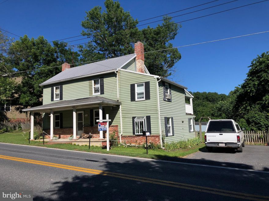 Quaint country colonial on beautiful 1/2 acre lot. Hart Pine wood flooring in LR,DR, Master BR & 1 BR.; 3BR/1FB.Spacious rear yard with 2 outbuildings and and above-ground swimming pool. Covered front porch; rear stone patio area. Mature trees and landscaping - great location with good commuter access.