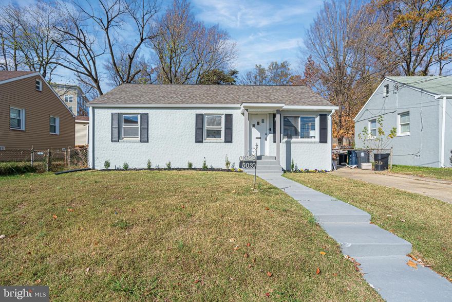 Welcome to your new home in Capitol Heights! This updated, single-level 3-bedroom, 1-bathroom house offers modern convenience. Inside, enjoy a brand-new kitchen with stainless steel appliances and a subway tile backsplash, along with a fresh, bright bathroom featuring white tile and a sleek vanity. Outside, the large lot includes a huge backyard. Located on a quiet street, this home is close to local shops, parks, and just 10 minutes from Cheverly Metro for easy commuting.