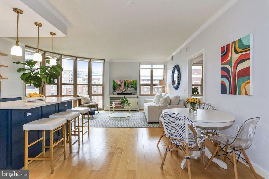 **Multiple applications received, the deadline to submit an application is Monday, June 30th at 5pm**

Experience upscale urban living in this sunlit 2-bedroom, 2-bathroom corner-unit condo at the sought-after Residences at Liberty Center.

Flooded with natural light from floor-to-ceiling windows, the open-concept layout showcases wide plank blonde hardwood floors throughout, creating a sleek yet inviting ambiance.

The designer kitchen is a showpiece with updated cabinetry, a navy island topped with white quartz, brass hardware and pendant lighting, an oversized farmhouse sink, floating shelves, and a spacious pantry—perfect for both cooking and entertaining.

The oversized primary bedroom easily fits a king bed and features two large custom closets and a luxurious 5-piece ensuite with soaking tub, glass-enclosed shower, and double vanity. The second bedroom offers versatility as a guest space, office, or both. A full in-unit washer and dryer add everyday convenience.

Enjoy top-tier amenities including a 24-hour concierge, rooftop pool, and fitness center, all just one block from Ballston Quarter, the Metro, and a dynamic mix of dining and shops.

This is modern Ballston living at its finest! Available for move-in starting August 1st. Flexible lease start date available. Parking available in the building for $100 a month.