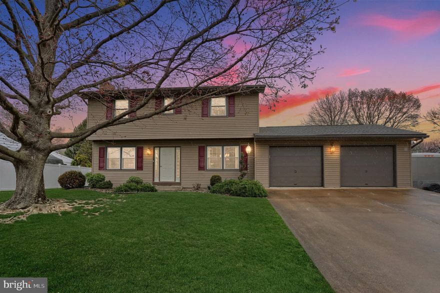 Welcome to 1142 Park Drive in Palmyra—this beautifully maintained two-story home offers the perfect blend of space, comfort, and functionality. Featuring 3 bedrooms, 2 full baths, and 1 half bath, this home boasts over 2,400 square feet of finished living space on a generous 0.31-acre lot. The main level showcases a spacious living room with hardwood flooring, a cozy fireplace, and a formal dining room. The kitchen is designed for both everyday living and entertaining, complete with an island, gas cooking, skylight, recessed lighting, and the added convenience of two appliance garages for a clean, organized look. A separate family room provides additional space to relax and gather. Upstairs, you’ll find all three bedrooms, including a primary suite with a walk-in closet, double sinks, and a private walk-in shower. The finished lower level adds even more versatility with a large recreation area featuring a wet bar, a dedicated office, and a laundry space.  Additional highlights include a full basement, central air and mini-split systems, and a 3-car attached garage equipped with a 220-volt outlet—perfect for EV charging. Outside, enjoy a large rear deck — measured at 30x15, with dedicated grilling space and an extendable awning, ideal for outdoor entertaining. A 40x12 RV/trailer pad located next to the garage adds extra convenience and flexibility for storage or travel-ready living.  Conveniently located in North Londonderry Township within the Palmyra Area School District, this home offers easy access to local amenities while maintaining a peaceful residential setting.  Don’t miss your opportunity to make this well-appointed home your own!