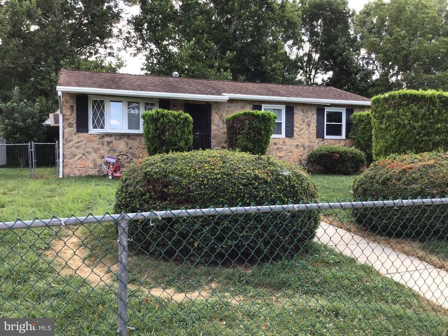 This won’t last long !   Being sold in "AS IS" condition.  Shows well and can be made into a beautiful home. Kitchen has table space and  natural gas stove, maple cabinets and a small butlers pantry in hall. Off Kitchen there is a  large room with electric fireplace and a passthrough window from kitchen...would make a nice formal dining room.  Nice storage area and  laundry room. Fenced front yard and backyard backs up to trees, with a storage shed.  This is on a crawl space.  Hurry, this one will not last! Single family home for a Great Price!!! Location is a  HOP, SKIP & JUMP  from Delaware line!

ALL OFFERS TO BE IN BY MONDAY  7PM