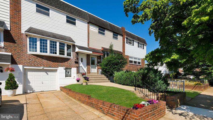 Welcome to this lovely, well-maintained partial brick front 3 BR, 1.5 BA row in Walton Park! Formal entry leads to the Living room with a huge bow window & wall-to-wall carpet over hardwood floors that continues into the Dining room—updated Eat-in Kitchen with solid cherry cabinetry, granite countertops, custom ceramic tiled backsplash, under-cabinet lighting, ceramic tile floor, stainless steel appliances including built-in dishwasher, gas range & overhead microwave.  The second level offers three nice-sized bedrooms with ceiling fans & full hall bath with tub/shower combination with ceramic tile surround. The finished lower level provides a half bath, and Laundry area with access to the Garage & separate access to the covered rear patio & fenced yard. Gas heat, central air. Roof replaced in 2009 & recoated in 2019.