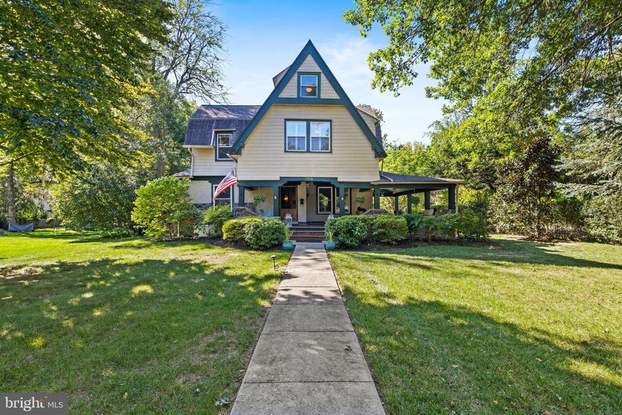 Don't miss this great 5+ BD, 3.5 BA Arts & Crafts Victorian in sought-after South Wayne! This warm
and inviting neighborhood features many activities (including the popular Porch Fest) and is walkable
to schools, shopping, restaurants, and train in the charming village of Wayne. Over $300,000 in
updates since 2016 combine with thoughtfully preserved architectural details to make this home
move-in ready. Enjoy relaxing with family and friends on the classic covered porch, which was
completely rebuilt and has a built-in swing as well as ample space for sitting and dining areas. The
Entrance Foyer leads to an open hallway with a distinctive staircase with historic millwork and built-ins. To the left, the Study has built-ins on 4 walls and would also work well as a Music Room or Office.
Fresh, neutral paint and ribbon-inlay hardwood floors are found in most 1st and 2nd floor rooms.
A charming corner gas fireplace with a carved mantle accents the expansive Living Room, which also
has new windows. Stroll through the large formal Dining Room to reach the new Butlers Pantry, which
has grey shaker-style cabinets, floating wall shelves, stainless undermount bar sink, ice maker,
wine refrigerator, and refrigerator drawers. The renovated Kitchen features a white shaker-style
cabinets, quartz counters, a large stainless farmhouse-style sink, and designer tile backsplash.
Stainless appliances include a 6-burner gas range with exhaust hood, refrigerator, built-in microwave,
and a Miele dishwasher. The oversized grey island offers breakfast bar seating. Floor-to-ceiling
storage cabinets line one wall of the Kitchen, and large windows allow sunlight to stream in on the
other side. Behind the Kitchen is a Sunroom / Den, which offers great views of the yard. Near the
basement stairs is a practical Cubby Room, which is a great place to drop off coats & gear. The Rear
Entry Hall leads to the Powder Room and Laundry Room, as well as to an expanded side deck that
opens to the yard. All cabinetry in the Kitchen, Butlers Pantry, Cubby Room and Laundry Room is
custom and Amish-built.
Upstairs is a primary Bedroom suite with Sitting Room and attached primary BA with a large shower. 3
more Hall BD share the updated Hall BA. The 3rd floor features a Playroom/5th Bedroom and an
Office/Exercise Room/Bedroom as well as a charming, renovated 3rd full Bathroom with a claw foot tub. New 3rd floor windows provide tree-top views; and to boost the central heating and cooling, an efficient ductless mini-split system was added in 2019. Other updates include two new
Central A/C systems (spring 2022), new electrical wiring, new hot water heater, and an overhaul and
expansion of the steam heating system. The roof was replaced in 2015. The unfinished basement
features walk-up access to the side yard, loads of sturdy built-in shelving, a separate room that is
ideal for wine storage, and sump pumps for peace of mind (as does the whole-house generator). Additional storage is found in the detached Garage. This "Pillar House" design by Frank & William
Lightfoot Price was built c.1897 by Wendell & Smith and is located in the heart of one of Radnor
Township’s most popular neighborhoods. Professional landscaping provides three seasons of blooms
and greenery. The convenient location offers easy access to Center City, Airport, corporate centers,
parks, and trails.