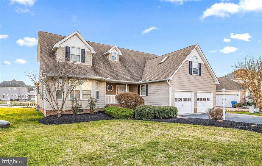 Step into the amazing 28 Harlan Trace, located in the luxury neighborhood of Terns Landing in Ocean Pines. This is a true waterfront community with all the amenities you could wish for. The Harlan Trace home is very well maintained with a brick walkway and porch, brick foundation, cedar impression siding, a very large backyard, and a 3-season room. 

As you step inside, you will enter a foyer with updated tiled flooring and a staircase that overlooks the large living area with a 15ft ceiling and windows that allow natural light to penetrate throughout the home. One of the most luxurious features of this home is the bridge overlooking the entire living area with a brick fireplace. 

The kitchen is very well laid out with a dining area and a 3-season porch off the side. A downstairs master bedroom is a bonus with plenty of windows allowing for even more natural light. Other features include an actual 2-car garage with a workshop for the hobby enthusiast. 

You can enjoy the Fourth of July fireworks from your back deck, and when you're ready to go fishing you can choose your own 2 boat slips and simply hop on your boat, and you'll be immediately in the Assawoman Bay, which is known for its excellent fishing. After a day of fun on the water, you can use the fish cleaning station with freshwater and electric to your dock.

Take advantage of Ocean Pines amenities, such as two outdoor and one indoor pool, a golf course designed by the legendary Robert Trent Jones, Sr., a yacht club with boat slips and a fuel dock, a water pad for the kids, and three amazing ponds stocked with bass.