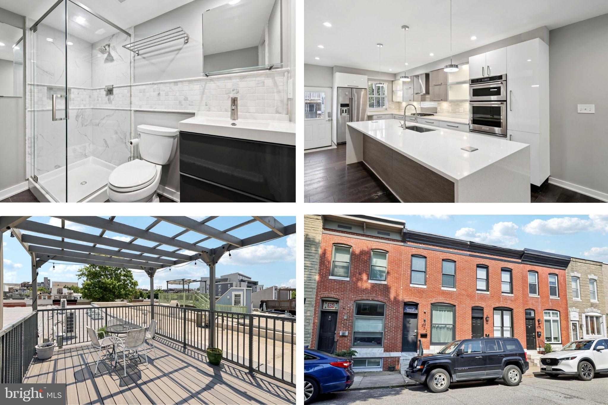 Welcome to this stunning, fully renovated row home just a few blocks from Patterson Park and a short walk to everything that Canton has to offer. With over 2,000 square feet of stylish living space, this home features 4 spacious bedrooms and 3 full bathrooms, blending charm, function, and high-end finishes throughout.
Take in breathtaking views of the Baltimore skyline from the 16' x 12' rooftop deck, complete with a new custom pergola and powder-coated hammered railings that match the interior staircase. The exterior showcases durable Hardie siding, while inside, natural light pours through three skylights.
The gourmet chef’s kitchen features a 10-foot quartz island with a deep sink and pop-up USB/electric outlets, perfect for entertaining or working from home. The second floor offers three bedrooms, including a primary suite with private bath, while the bathrooms are outfitted with luxury plumbing fixtures, a jet tub, and thoughtful tilework. A conveniently located second-floor laundry area adds ease and efficiency to your daily routine.
Modern comfort continues with a high-efficiency Fujitsu zoned heat pump system with multi-units and programmable thermostats. Additional highlights include a 1-car off-street parking pad, LED lighting throughout, and a tankless water heater.
ENJOY HUGE SAVING WITH 5 years remaining on the CHAP TAX CREDIT. This is city living at its finest—stylish, efficient, and perfectly located near the best of Baltimore. Schedule your private tour today!!
ASK ABOUT HOW YOU CAN LOCK YOUR INTEREST RATE IN AT A FULL 1% BELOW THE CURRENT MARKET RATES!!!