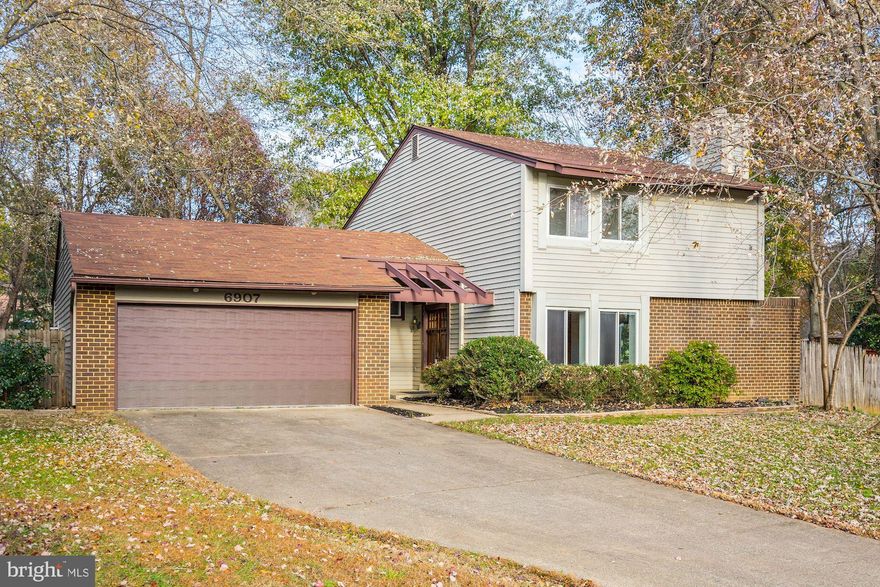 Welcome to 6907 Lichen Court!  This contemporary, two-level home features four bedrooms, two and one-half bathrooms, a two-car garage and a spacious back yard!  The interior has been freshly painted and also has new carpet.  The double-door entrance leads to the foyer with beautiful hardwoods. There is great space throughout the main level, including a large living area off of the foyer, a table-space kitchen with a sliding glass door to the deck and back yard, a separate dining room with a french door leading to the deck, and a family room.  The upper level features all four bedrooms, including the owner's suite with double doors, a walk-in closet, and the owner's suite bathroom with a separate tub and shower.  This home enjoys a great cul-de-sac lot in the Stoneybrooke community, and is close to Huntley Meadows Park, and there are also trails at Stoneybrooke Park.  For commuting, this home is conveniently located to South Kings Highway, George Washington Parkway, Route 1, I-95 and 495, and less than 2 miles to the Huntington Metro Station. Great for commutes to the Pentagon, Crystal City (with the new Amazon HQ2), and D.C..  Also enjoy great shopping, dining and entertainment throughout the area.