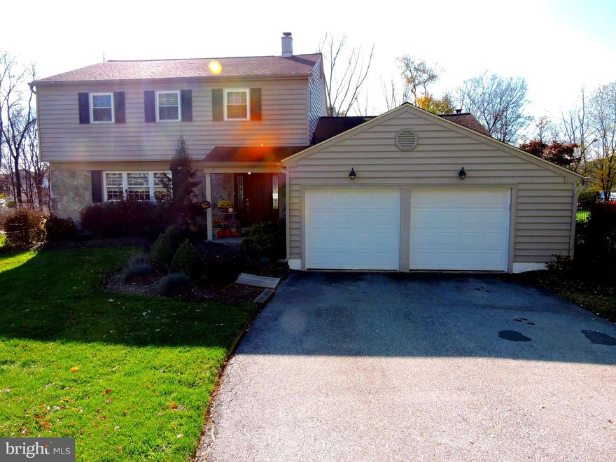 Welcome home! This home is truly turn-key and ready for you to unpack your bags and move right in.  As you enter you will be greeted with lots of natural light and the desire to sit and stay awhile. With plenty of space in the dining room and connected living room, the updated kitchen will inspire you to entertain. Friends and family will be drawn to the large family room to sit around the cozy (propane-fueled) fireplace. The main level also has 2 guest closets, an updated laundry room, a power room, and access to the 2-car garage. The second floor features a primary bedroom with an updated en suite bath. There are 3 additional bedrooms, a large end-of-the-hall closet, and an updated hall bath to complete the 2nd floor.  The basement has a finished den, a workshop area, storage, and Bilco stairs to the yard.  If you ever leave your new retreat, you will enjoy the expansive paver patios, and the level yard with a babbling koi pond. This home is convenient to walk to the elementary school and Evansberg Park.  There is access to the Philadelphia Premium Outlet, Providence Towne Center, Audubon Square, and Valley Forge Park.