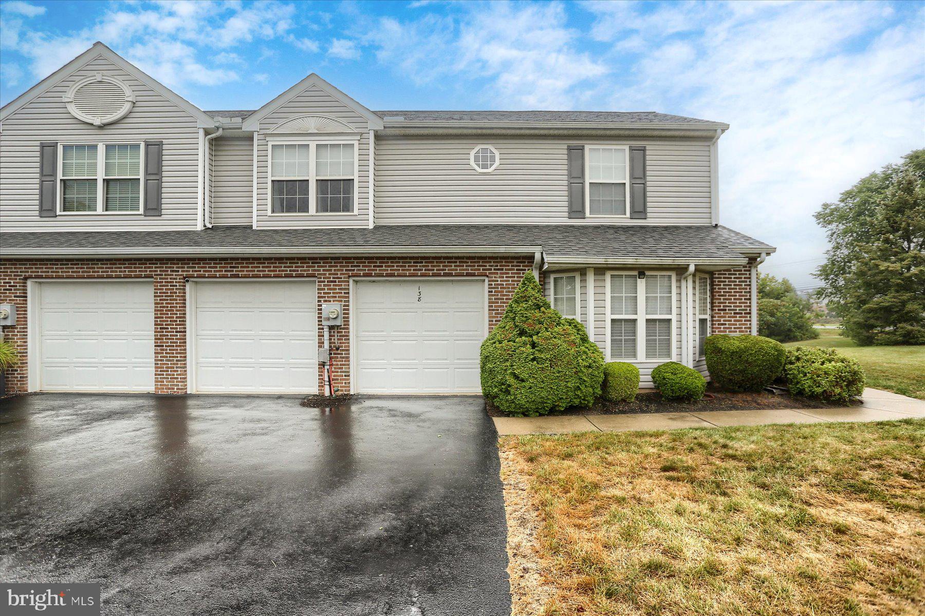 As you enter 138 Kestrel Court, you will find the spacious kitchen with some updated touches and lots of cabinet space. Opposite the kitchen in the large living room with vaulted ceilings, the numerous windows and glass doors leading out to the enclosed patio provide tons of natural light. If you're looking for first floor living then you're in luck, as the master suite is located just off the living room. Also on the first floor is another half bath and laundry. The second floor offers two more sizable bedrooms, jack and jill bathroom as well as a loft area. Situated on a corner lot, this home offers plenty of yard space and the covered patio makes it ideal for entertaining or simply just enjoying time outdoors. Located in the Villas at Hershey Meadows, you are just minutes away from a variety of shops, restaurants and entertainment options.