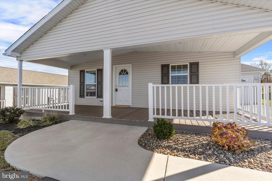 Welcome to low-maintenance living in Shippensburg Village, a highly sought-after 55+ active adult community in Shippensburg, PA!

This like-new home offers the perfect blend of comfort, convenience, and community. Relax on your inviting front porch, ideal for morning coffee and connecting with neighbors, or step inside to a bright open-concept floor plan designed for easy everyday living and entertaining.

The spacious primary suite provides a private retreat with an en-suite bath featuring a walk-in shower for accessibility and convenience. Two additional bedrooms offer flexibility for guests, hobbies, or a home office—one with elegant French doors and direct access to the side yard, creating a perfect work-from-home or creative space.

The home also features a separate laundry room with extra cabinetry and access to an oversized one-car garage, offering plenty of room for storage, a workshop, or hobby area.

Enjoy true affordability and peace of mind with low monthly lot rent of $312, which includes sewer and trash. For just $50 more per month, lawn care and snow removal are handled for you—making this an ideal low-maintenance lifestyle option for active adults.

Located just minutes from shopping, dining, and local attractions like the Luhrs Performing Arts Center, and with quick access to I-81, this home is perfectly situated for both convenience and travel throughout South Central Pennsylvania.

Shippensburg Village is known for its friendly atmosphere, walkable setting, and community-focused lifestyle, making it a great choice for those looking to simplify and stay connected.

If you're searching for a move-in ready home in a 55+ community with low-maintenance living and an affordable price point, this one checks every box.

Schedule your showing today and discover how easy your next chapter can be!