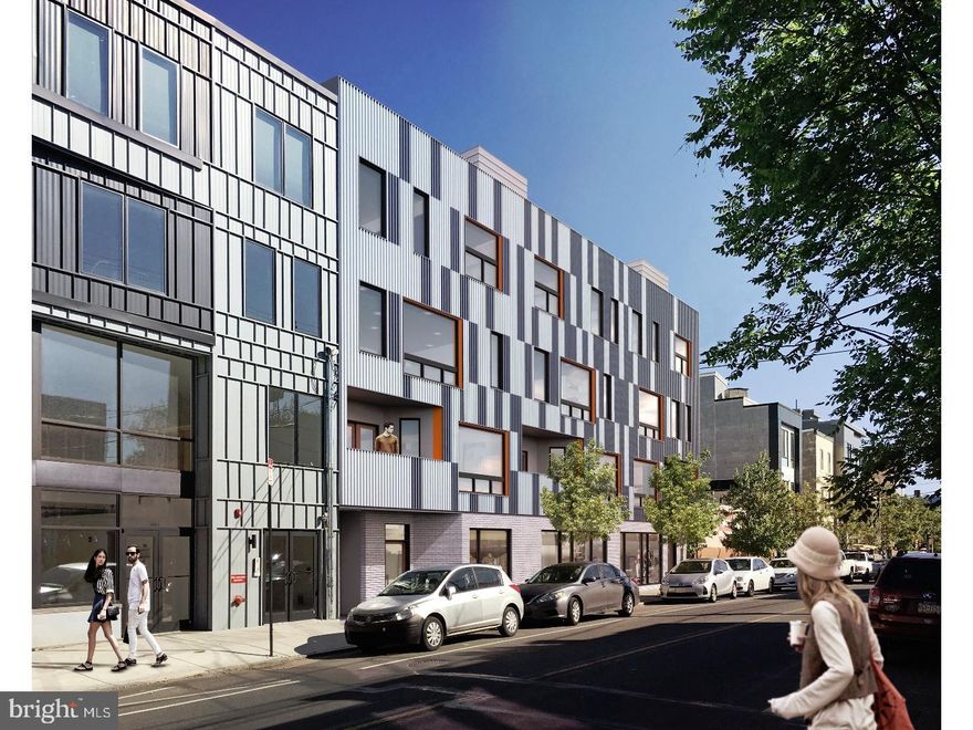 Introducing Phase II of Frankford Stacks. Be a part of this vibrant community along Frankford Avenue. With Phase I sold out, Phase II will also boast luxury finishes, private roof deck or terrace, energy efficient amenities, and a 10 year tax abatement in the heart of Fishtown! This residence features solid white oak hardwood flooring in living areas and hallways, tall ceilings with recessed lighting, and bright Anderson windows throughout. Enter through a large doorway to an open living and dining space with plenty of room for entertaining and an airy, modern kitchen with island featuring porcelain tile backsplash, your choice of cabinetry with abundant storage space, customizable quartz countertops, and Energy Star certified stainless steel appliances. Step out onto your private terrace and take in all that Frankford Avenue has to offer. You'll find a master bedroom with large closet space and an en suite bathroom with ceramic tile flooring, glass shower doors, and dual flush toilets! Second bedroom features generous closet space and its own full bathroom down the hall. Each unit is fitted with a high efficiency HVAC, tankless hot water heater, as well as additional basement storage. All customizable features are available for viewing upon request and while on appointment. Upgrades are available - including deeded parking for an additional cost! Steps from the Rocket Cat Cafe, Pizza Brain, Martha Bar, Riverwards Produce, and a quick walk from Frankford Avenue favorites like La Colombe, Frankford Hall, and Kensington Quarters. Easily accessible to Center City and the rest of Philadephia via SEPTA's Market-Frankford El line, I-95, and Delaware Avenue, the Frankford Stacks are unique in catering to car commuters, public transit users, and bike enthusiasts alike! Example photos are from a similar project by the same developers and exact finishes may vary slightly.