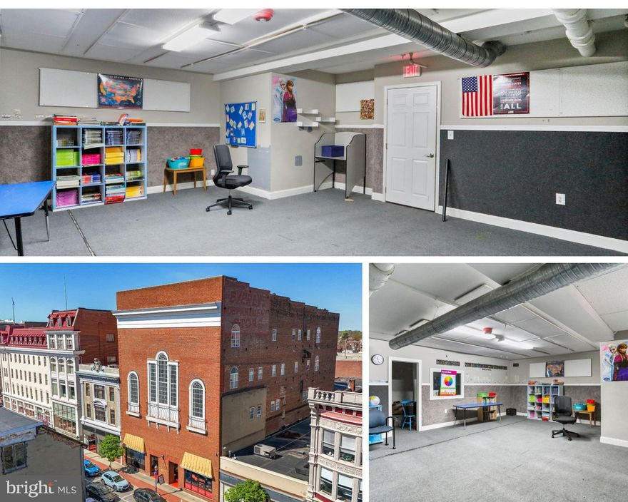 Located in the heart of Downtown Hagerstown, this former daycare suite in the Grand Piano Building offers a spacious and flexible layout ideal for a variety of uses. Featuring multiple rooms, private restrooms, and direct access to common areas, this suite is located in a secure, elevator-served building with excellent visibility. Positioned just steps from the Square, surrounded by restaurants, shops, banks, the courthouse, City Hall, and near the new Meritus Park baseball stadium, this space is perfectly suited for businesses seeking a vibrant city center location. Available for immediate occupancy.