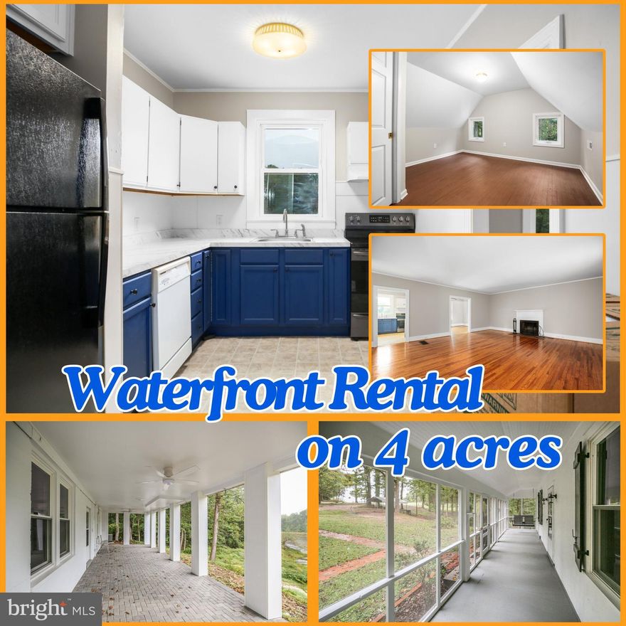 Woodleigh is a charming and character-filled home located on the beautiful grounds of Ingleside Winery. Originally built in 1936, the house has recently undergone renovations, including a complete remodel of the basement bathroom and laundry room.  The entire home has been freshly painted, and the kitchen now features new cabinets and countertops.  A brand new dishwasher was just installed.  Enjoy water views while relaxing or entertaining on the brand-new back patio, complete with lights and ceiling fans.  The enclosed front porch, featuring a newly installed swing, allows for year-round enjoyment.  Cozy up to one of the two wood-burning fireplaces on chilly winter evenings.  The home is equipped with a dual-zoned HVAC system for efficient heating and cooling.  Enjoy outdoor activities such as fishing, kayaking, swimming, and canoeing at this little slice of paradise.  Please note that hunting is not permitted on the property.  Pets are allowed on a case-by-case basis.  Lawn maintenance is included in the rent and provided by the landlord, but tenants are welcome to plant a vegetable garden or add flowers to the landscaping.  A washer and dryer can be provided if the tenant does not have their own.  Fios internet is available through All Points Broadband.