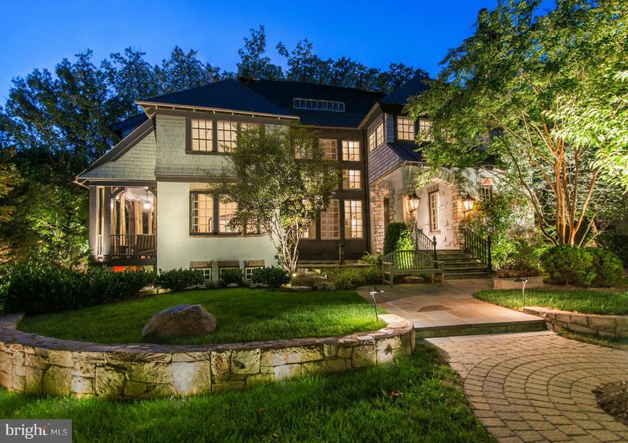 Landmark Property in Franklin Park. Spectacular MorrisDay home-loaded w/new amenities along w/the details & character MorrisDay is known for. Gracious room sizes & open floor plan w/flexible spaces-5BR upstairs! Loads of natural light & privacy. Outdoor entertaining space is extraordinary w/covered porches, kitchen, pool/hot tub, koi pond/waterfall. State of Art Media Equip.  VERY SPECIAL-MUST SEE