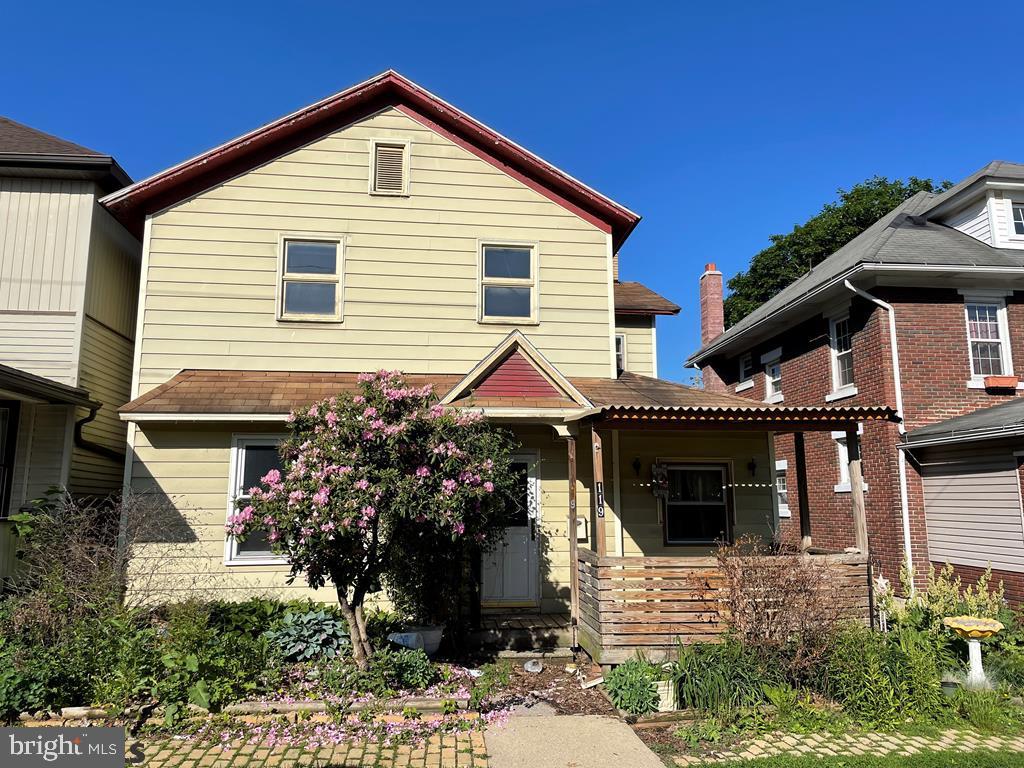 Great opportunity to renovate and make this spacious home your own. Located in a walkable neighborhood with well cared for homes. Across the street from the future Philpsburg Community center (old HS). Tons of charm in this 1920's two story. Spacious living room with wood burning fireplace and additional gas hook up. Formal dining room, office, functional kitchen layout with large pantry and easy access to attached laundry and 1/2 bath. First floor bedroom. Lots of original old wood doors and floors. Off street parking in the rear for two vehicles. Nice flat yard with concrete patio and raised garden bed. Huge wisteria bush, tons of flowers, pears and blueberries throughout the property. Being sold As-Is, not warranties expressed or implied. NOTE: All offers must be submitted by the buyer's agent through RES.net agent portal.