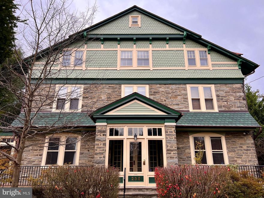 This historic Queen Anne style Victorian home in the desirable neighborhood of Mt. Airy was the first home built by the James Gowen Estate c. 1883. Gowen Avenue has been considered one of the most beautiful Victorian streets in Philadelphia. This large home has generously proportioned rooms for entertaining, with high ceilings, crown moldings, wainscoting and unique staircase railings and newel post. This residence is fully air-conditioned with three zones, 7 bedrooms and 2.5 tiled bathrooms. A thermal glass-enclosed sun porch (30' x 15') offers casual family living and a cozy gas-fired fireplace. 

The expansive rear yard has beautiful gardens, a variety of specimen trees, a charming gazebo- swing, hot tub, and an above-ground lap pool measuring 12' x 40' with exceptional privacy. The property includes a driveway, parking area, and a detached 2-car garage. 

The property is one-block from the Mt. Airy Station, which provides commuter trains to Center City, and is close to the PA Turnpike, Rt. 309, and there’s easy access to the village of Chestnut Hill and the Wissahickon Park. Offered for the first time in 37 years, it is rare to find such an outstanding historic home to make your own, with superb outdoor space in a beautiful neighborhood setting.